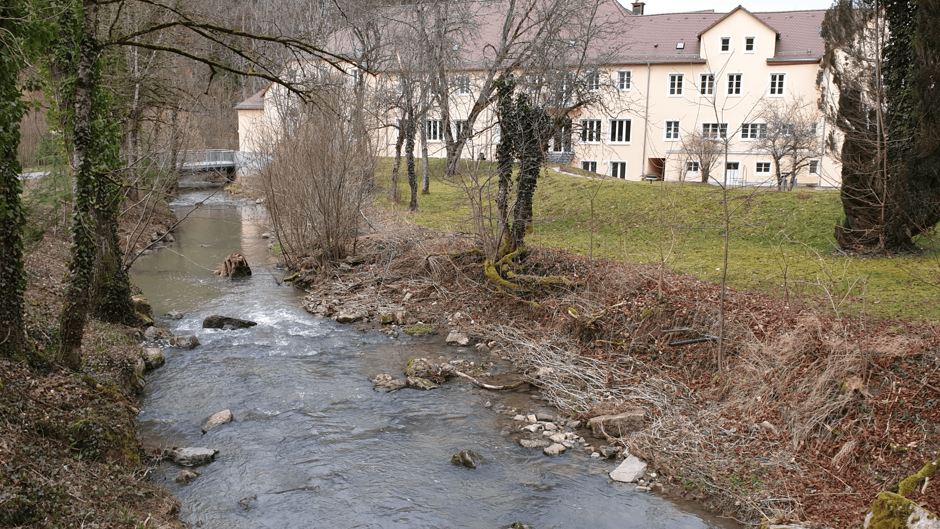 Sanatorium- Ansicht vom Kurpark und Katzenbach; Foto Archiv Arme Schulschwestern