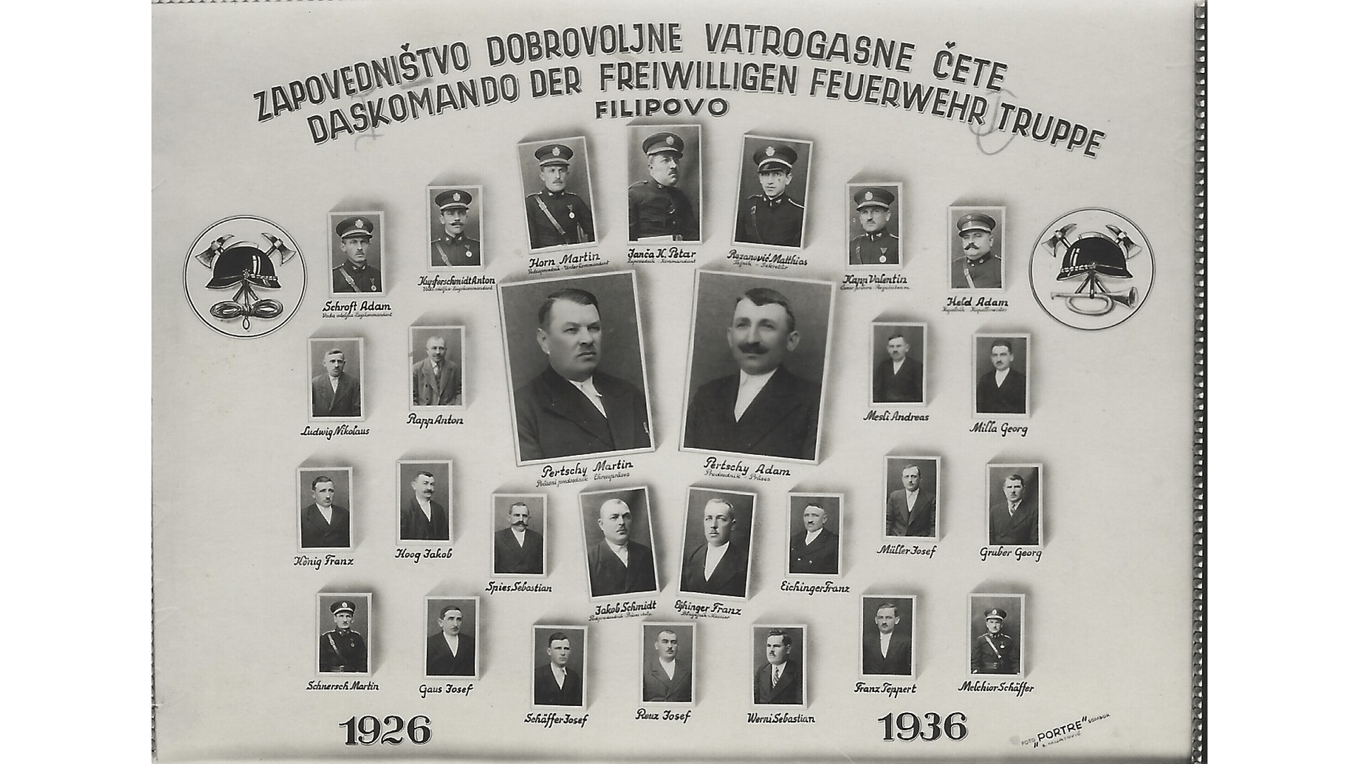 Freiwillige Feuerwehr 1926 - 1936. Foto: Archiv Freundeskreis Filipowa